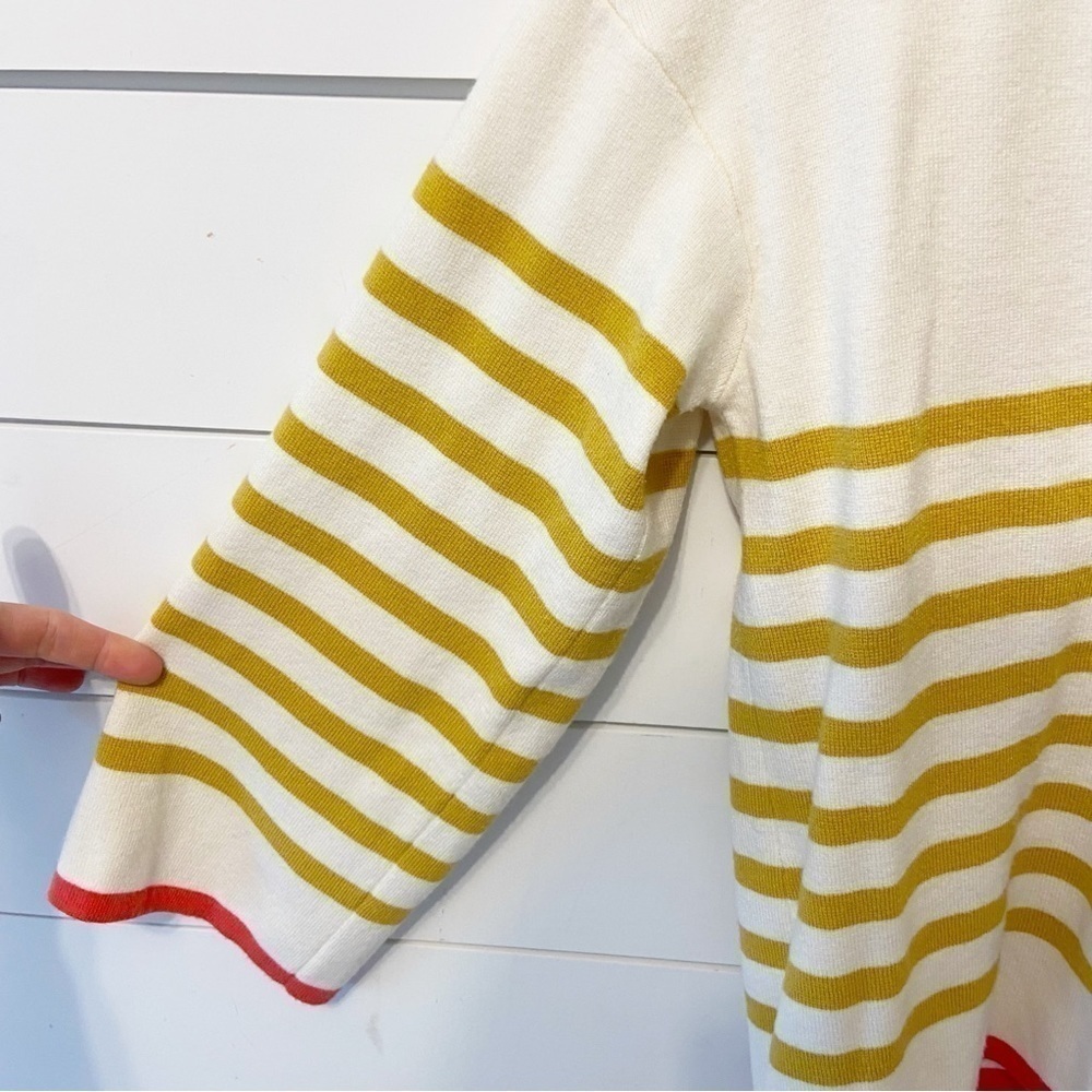 Moth - Anthropologie | Stripped Rayon Blend Cropped Sweater Size Small - Picture 7 of 9